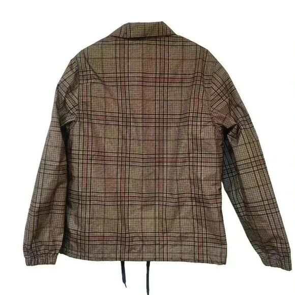 H&M Men's Beige/Black Plaid Windbreaker NEW - Picture 14 of 14